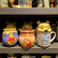 disneyland cute series winnie the pooh shape cup lid mug mug drinking mug ceramic mug