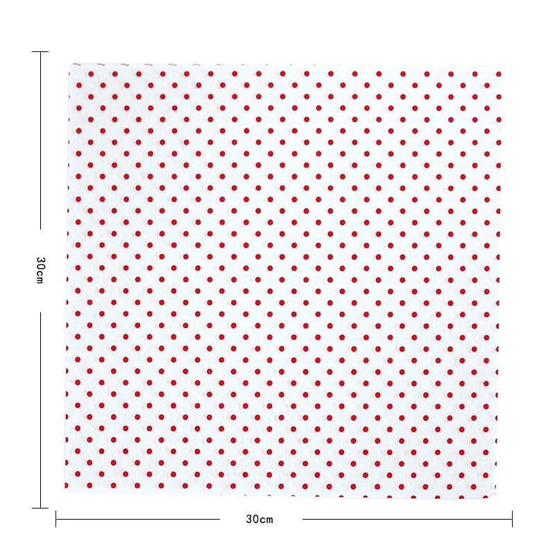 30X30CM с принтом в горошек чистый белый Цвет толщиной 1 мм равнина напечатаны фетр