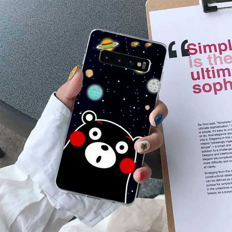 

Mascot Kumamoto Phone Case For Samsung S10 S10e S8 S9 Plus S7 Edge Note10 9 8 Soft Transparent TPU Cove