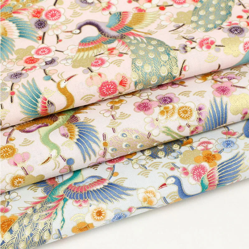 Ткань в японском стиле Павлин Сакура скатерть для одежды сделай сам ткань