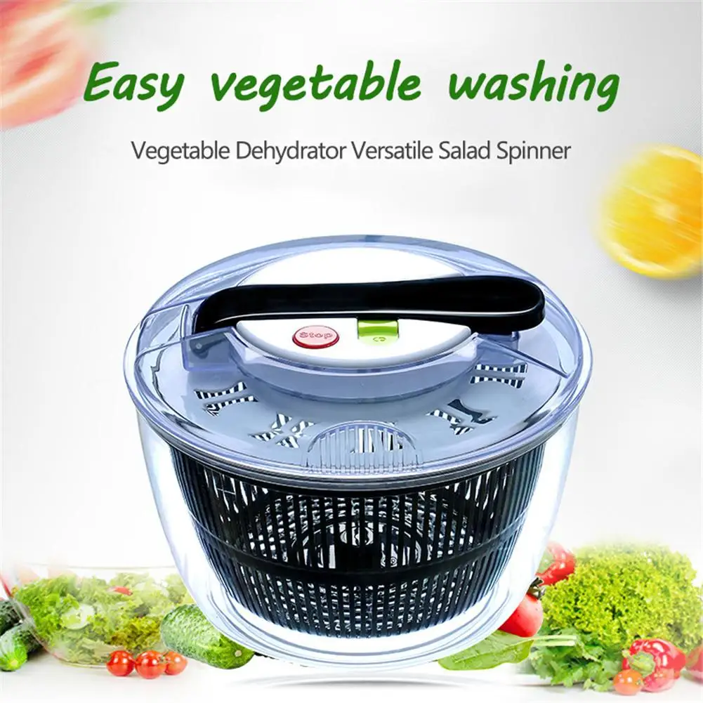 Vegetable Dehydrator Versatile Salad Spinner Large-capacity Fruit Washing Basin Drain Basket | Дом и сад