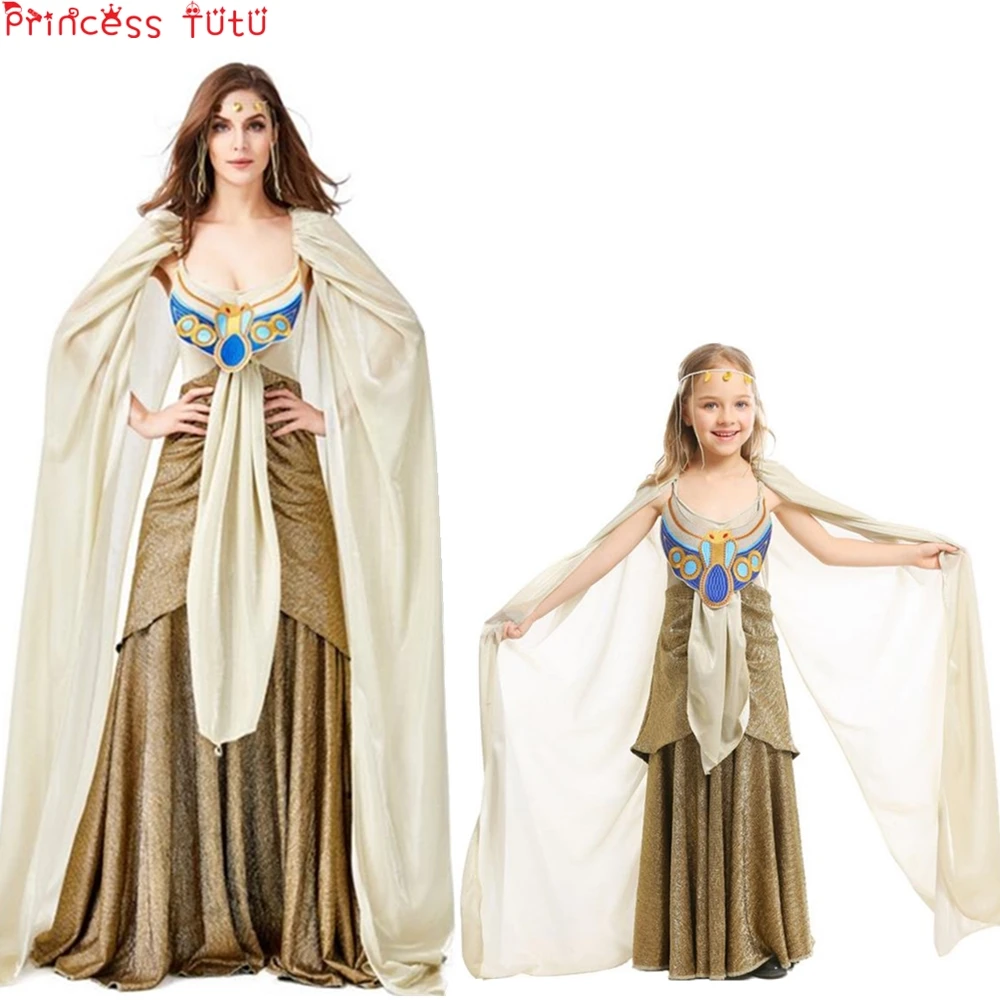 Хэллоуин COS египетская мифологическая длинное платье Детский Взрослый