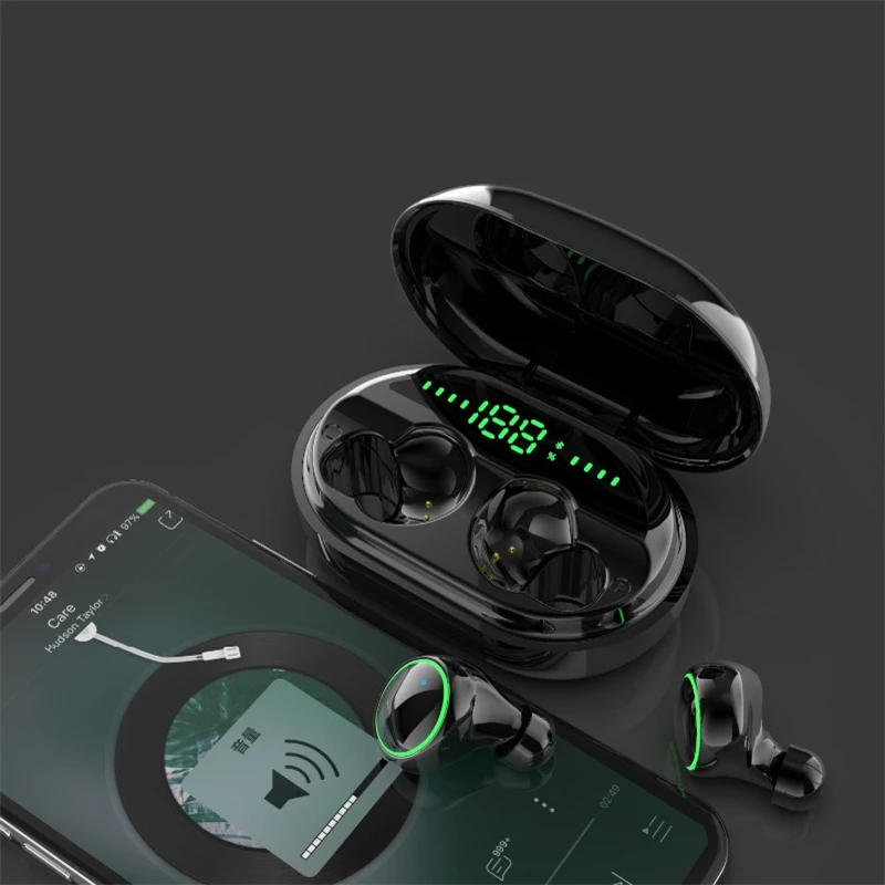 Портативные беспроводные Bluetooth наушники HD стерео Беспроводная Bluetooth гарнитура IPX8 наушники Bluetooth наушники 3500 мАч зарядная коробка