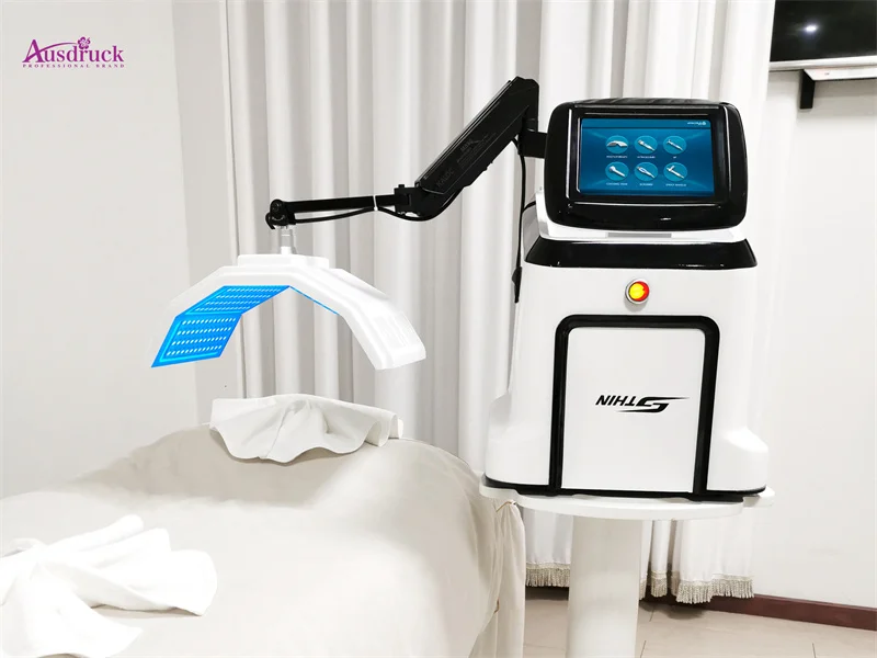 

8in1 7Color PDT Photon LED Light Therapy Face Skin Rejuvenation Tighten Remove Acne Wrinkle Cold Bio RF Facial Scrubber Machine