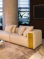 rugiano creative leather sofa abrasive leather luxury villa luxury furniture italy light luxury leather sofa