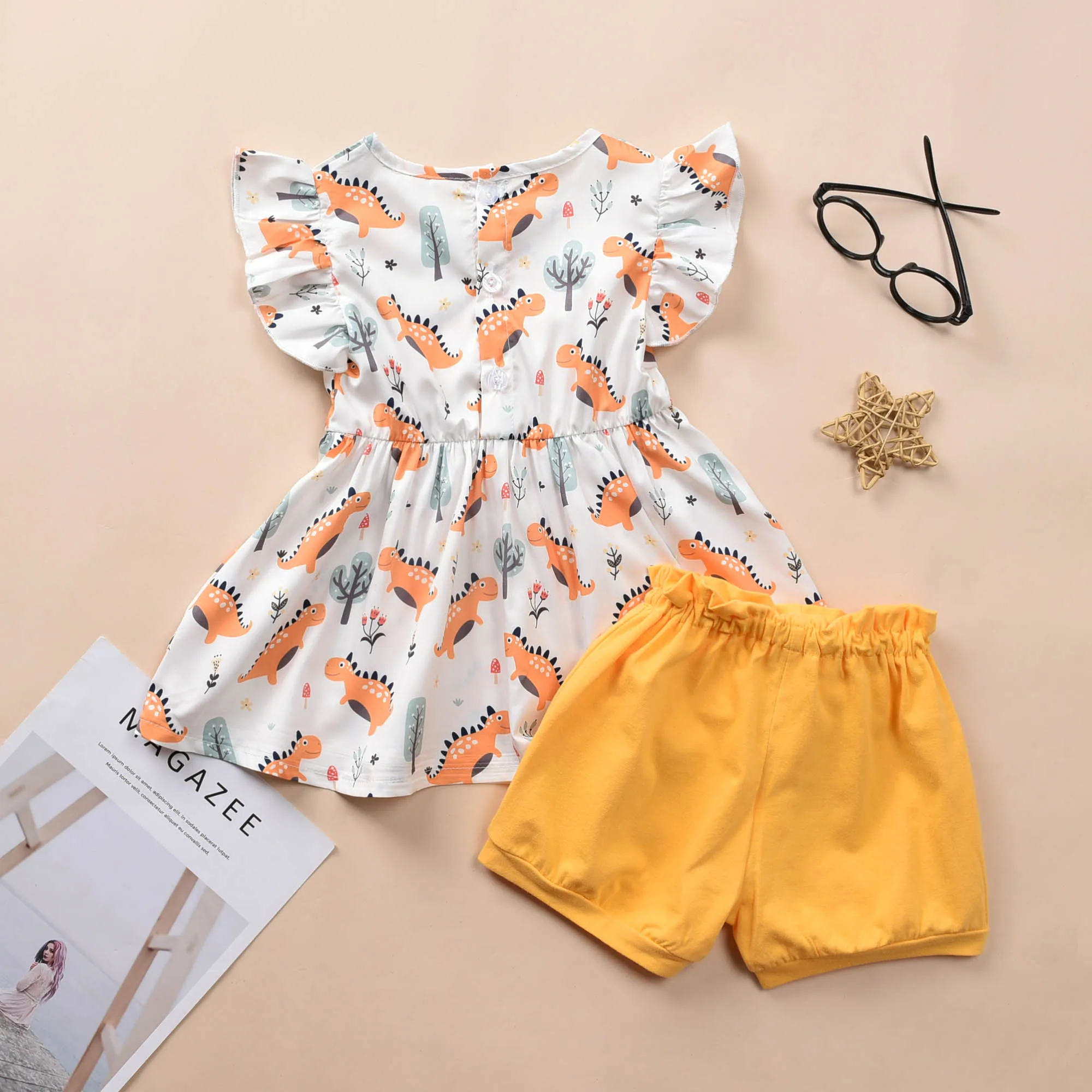 Новинка 2020 года Лидер продаж Летний костюм для маленьких девочек платье без