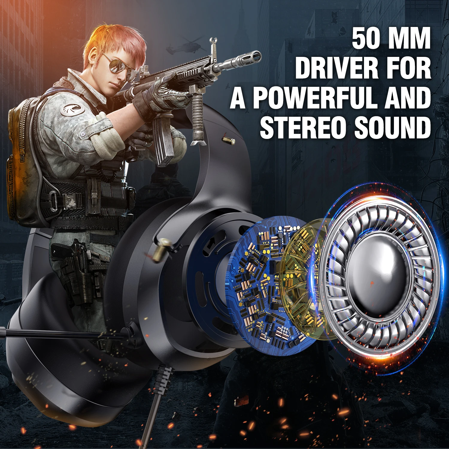 

noise canceling headphones casque Wired PC Stereo Gaming Headset with adapter amplifier Microphone for XBox one PS4