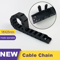 1m cable chain semi enclosed interior opening 18x25 1825 drag plastic towline transmission 18mm inner height