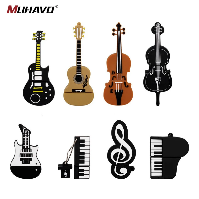 Usb флеш накопитель для нот музыкальный инструмент 128 ГБ 64 32 usb с героями