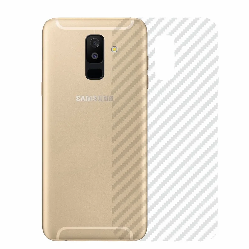 2 шт./лот наклейка из углеродного волокна для Samsung Galaxy A6 Plus + Защитная пленка против
