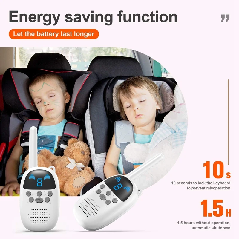 

2PCS Walkie Talkies 15 Miles Long Range Kids Toys Handheld Walkie Talkies 9 Channels Radio Communicator for Outdoor Adventure Ga