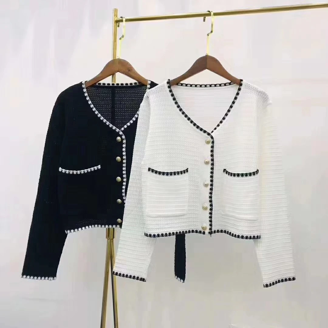 

COIGARSAM Full Sleeve Shirt Womens tops New Thin Women shirts White Black 6568
