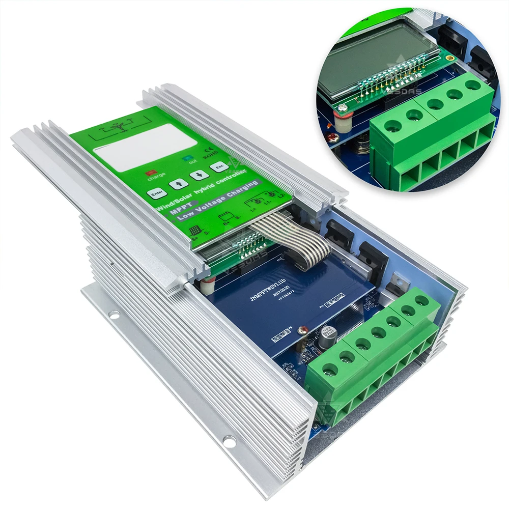 MPPT 1400w солнечный трекер ветровой гибридный контроллер заряда ШИМ 12V 24V регулятор
