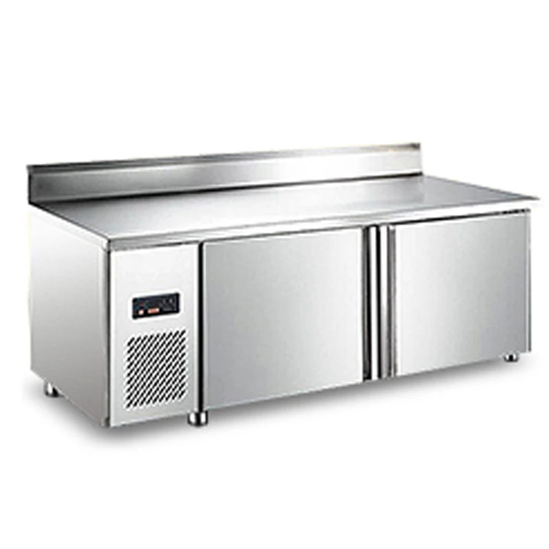 

Double temperature freezer commercial double door fresh-keeping stainless steel display cabinet knob type refrigerator freezer