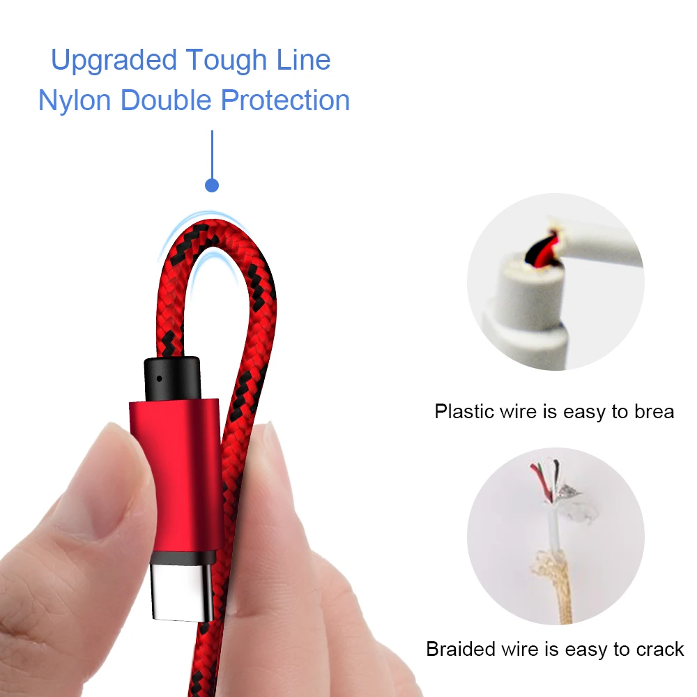 MUSTTRUE 3A C кабель usb type C кабель для huawei P20 Lite samsung S9 шнур для быстрой зарядки и передачи данных tipo c провод c type адаптер usb-c 1 м