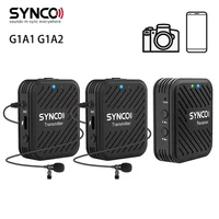 synco g1 g1a1 g1a2 wireless microphone 2 4ghz interview lavalier lapel microfone condensador receiver kit for phones dslr tablet