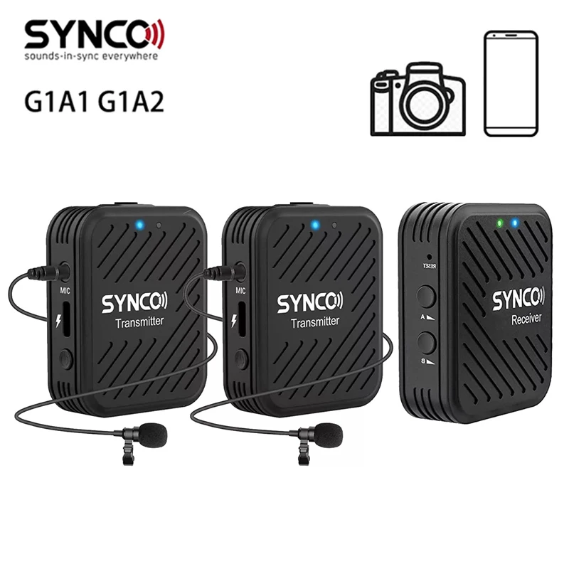 Беспроводная петличная микрофонная система SYNCO G1 G2 A1 A2 G1A1 G1A2 G2A1 G2A2 для