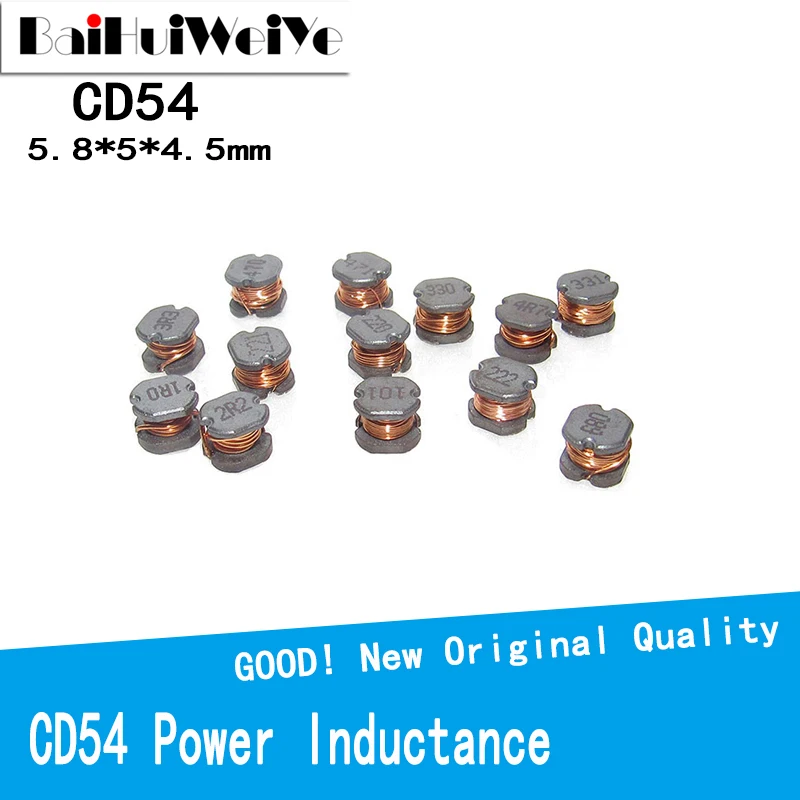 

20Pcs/Lot Power Inductance CD54 CD54R Shielded Inductor SMD Inductor 5.8*5*4.5mm 2.2/3.3/4.7/6.8/10/15/22/33/47/68/100-470UH