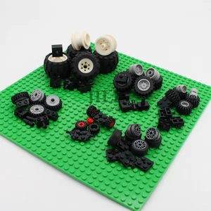 WANGGE, бесплатная доставка, колеса автомобиля MOC, вид на улицу, город, сделай сам, строительные блоки, просветить блоки, кирпичи, совместимы с деталями