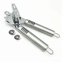 manual can opener stainless steel lid lifter with sharp blade professional kitchen tool free 2 blade