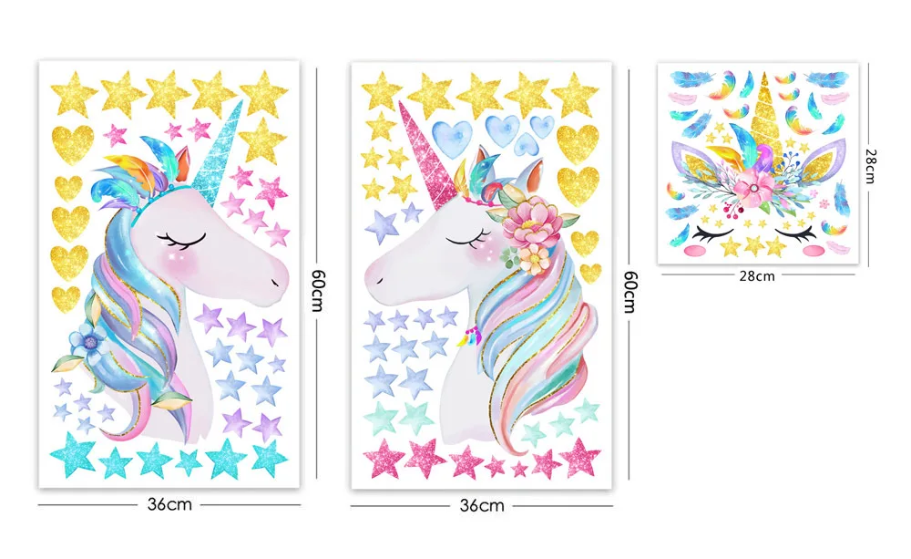 

Unicorn Wall Sticker Luminous Wall Sticker Girl Decoration Wall Sticker Living Room Child Lying In The Dark Glowing Strong Post