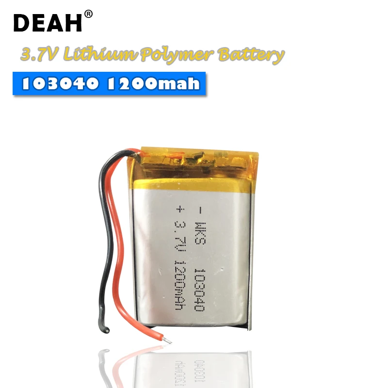 3 7 V Lipo cells 103040 1200mah литиевая полимерная аккумуляторная батарея для mp3 плеера Bluetooth