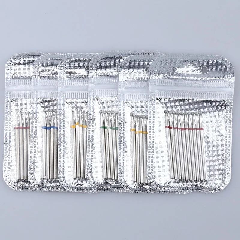 10 шт. набор алмазных вращающихся заусенцев для маникюра Набор сверл ногтей фреза