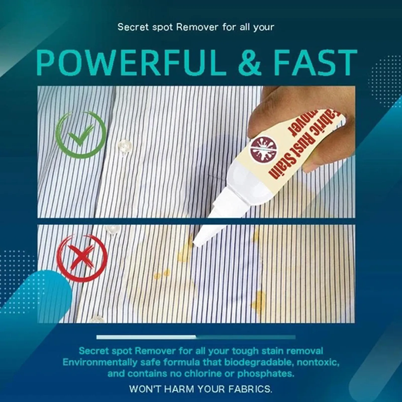 50 мл многофункциональное средство для удаления ржавчины автомобильной одежды