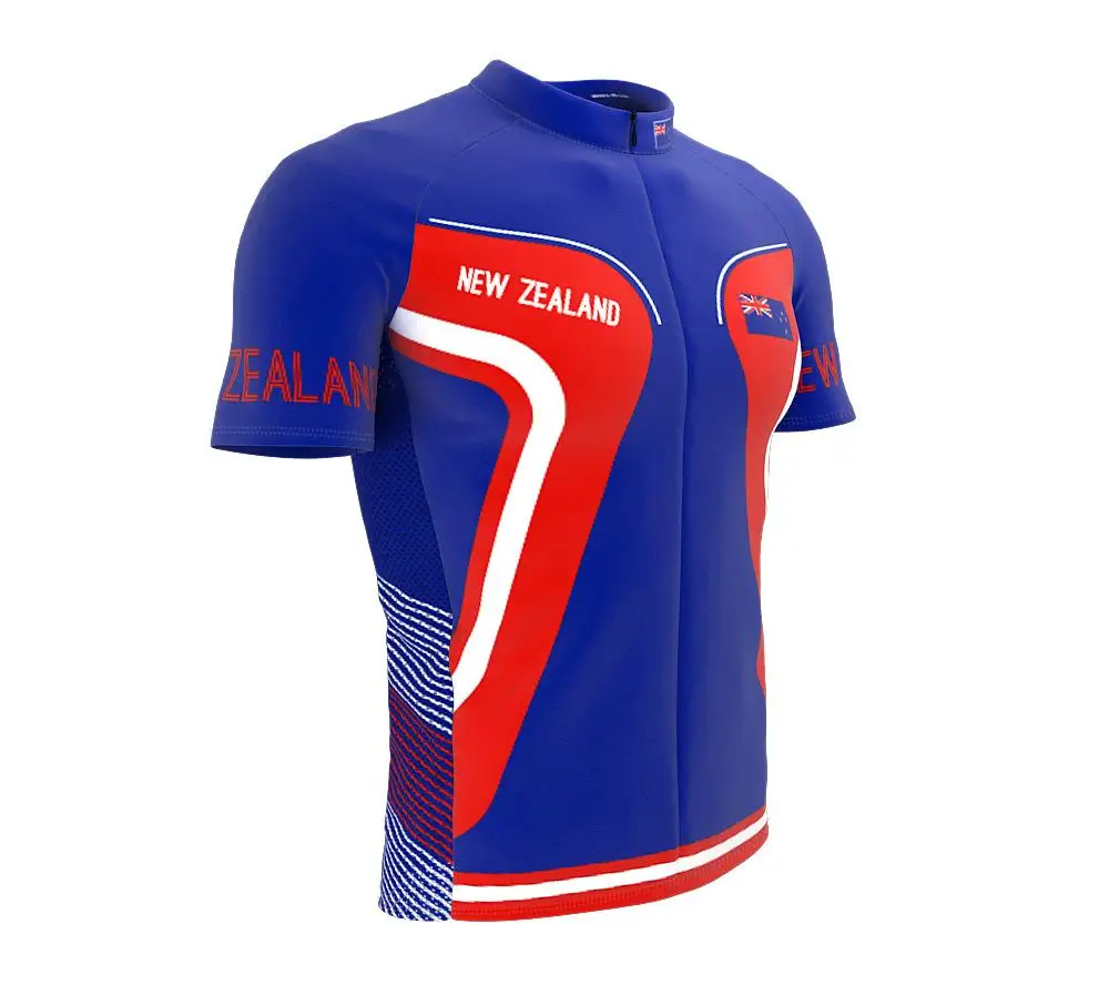2021 Новая Зеландия Мужская велосипедная майка на молнии с короткими рукавами