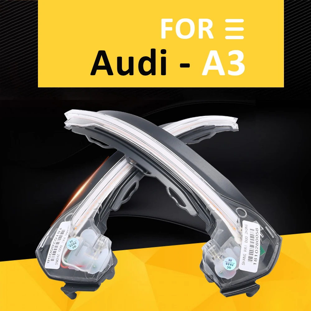 FORAUTO 1 Piece Car Side Wing Rearview Mirror Indicator Blinker LED Flowing Turn Signal Light Car-Styling For Audi A3 S3/RS3 | Автомобили