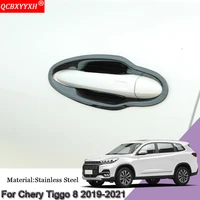car styling car exterior door bowl sequins handle cover frame stickers automobiles accessories fit for chery tiggo 8 2019 2021