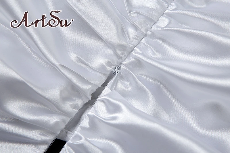 

Artsu V-Neck Stacked Drawstring Ribbons Tassel Women T-Shirt Sexy Autumn Solid Slim Club Party Clothes Tees Outfits 42201