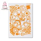 Трафарет для Росписи Стен, штамп для скрапбукинга, альбом, декоративное тиснение, сделай сам, бумажные открытки, цветочные Шаблоны