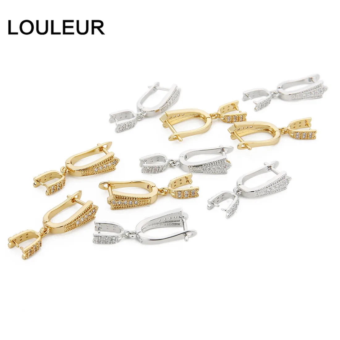 Louleur, 2 шт./лот, u-образные серьги в форме листа, крючок для женщин, сделай сам, серьги, модные ювелирные аксессуары, серьги, застежки, крючки
