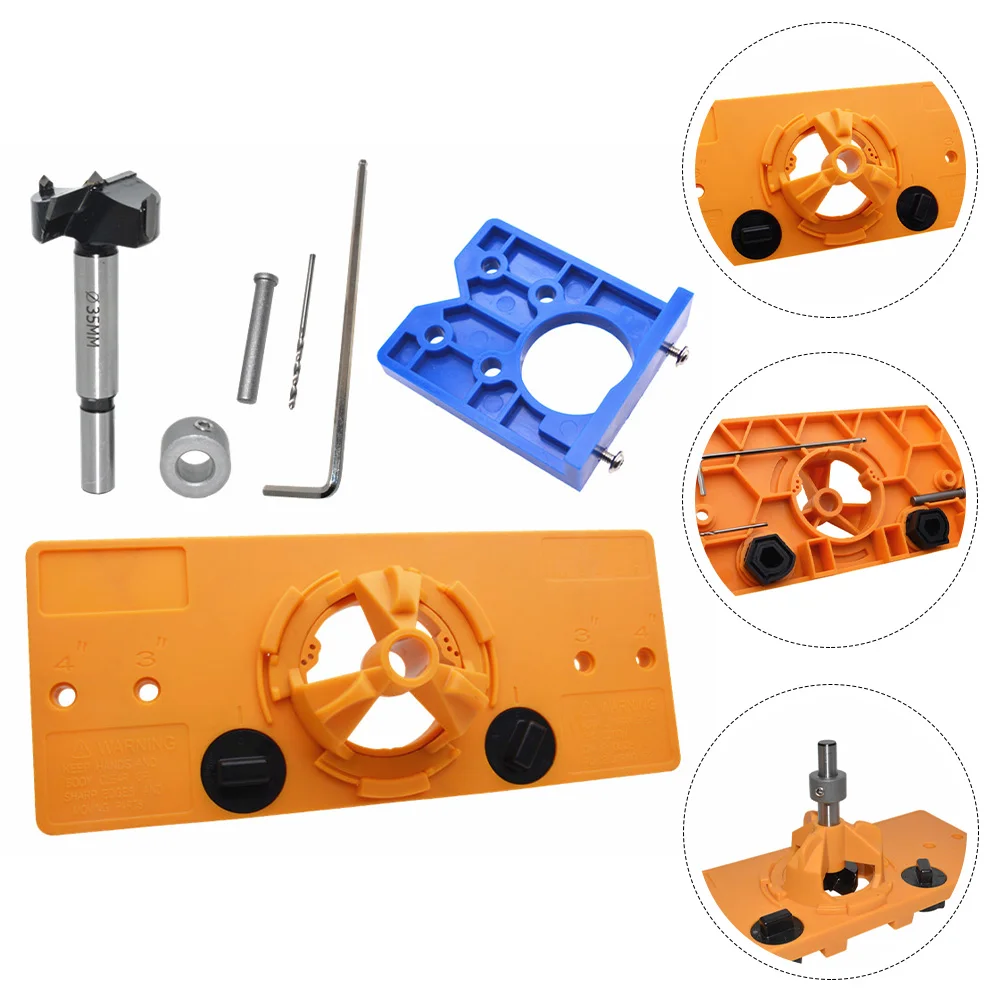 

1 Set 35mm Hinge Hole Drilling Guide Hinge Hole Locator Woodworking Tool