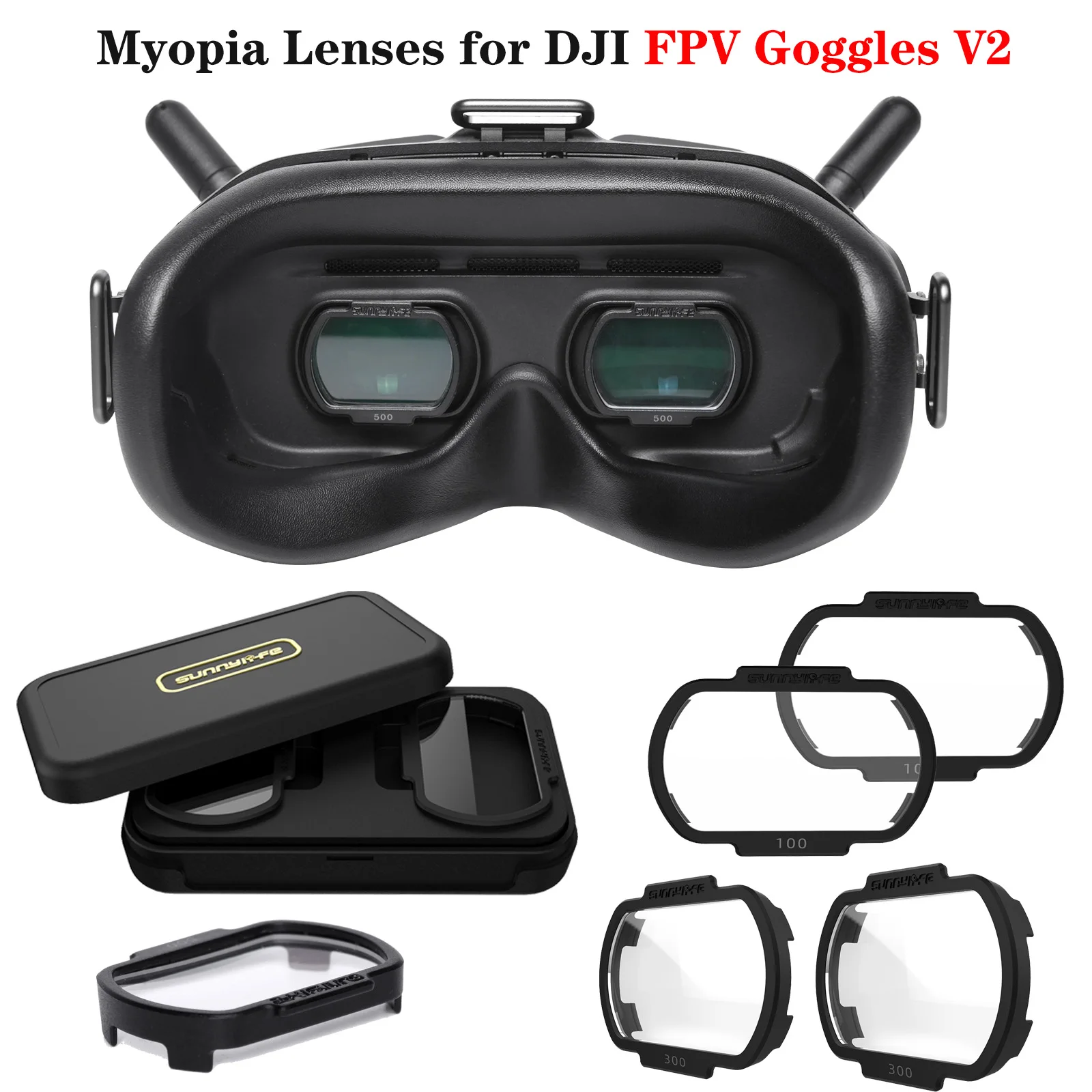

1Pair Myopia Lenses for DJI FPV Goggles V2 Corrective Lenses HD Aspherical Resin Lenses Nearsighted Glasses Accessories