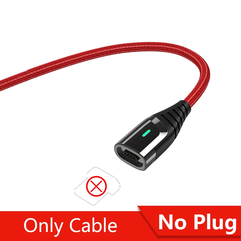 Новое магнитное зарядное устройство Micro USB кабель для iPhone samsung провод для быстрого заряда Шнур usb type C type-C магнитные кабели для мобильных телефонов - Цвет: No Plug Only Cable1