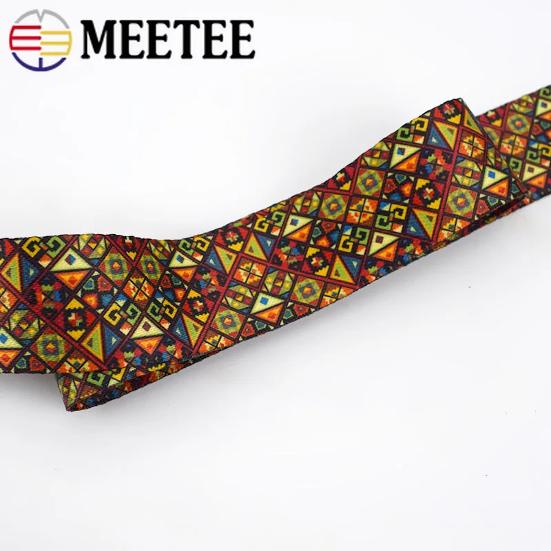 5 м 38 мм полиэфирные ленты с принтом этнические для одежды ремень пояса