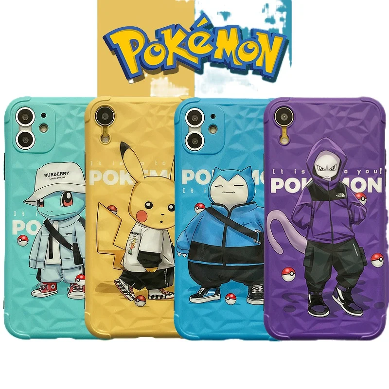 

2021 new Fashion Pokemon Phone Case for Iphone11/12 Cute Cartoon Silicone IPhone Case Couples Men Women Unisex