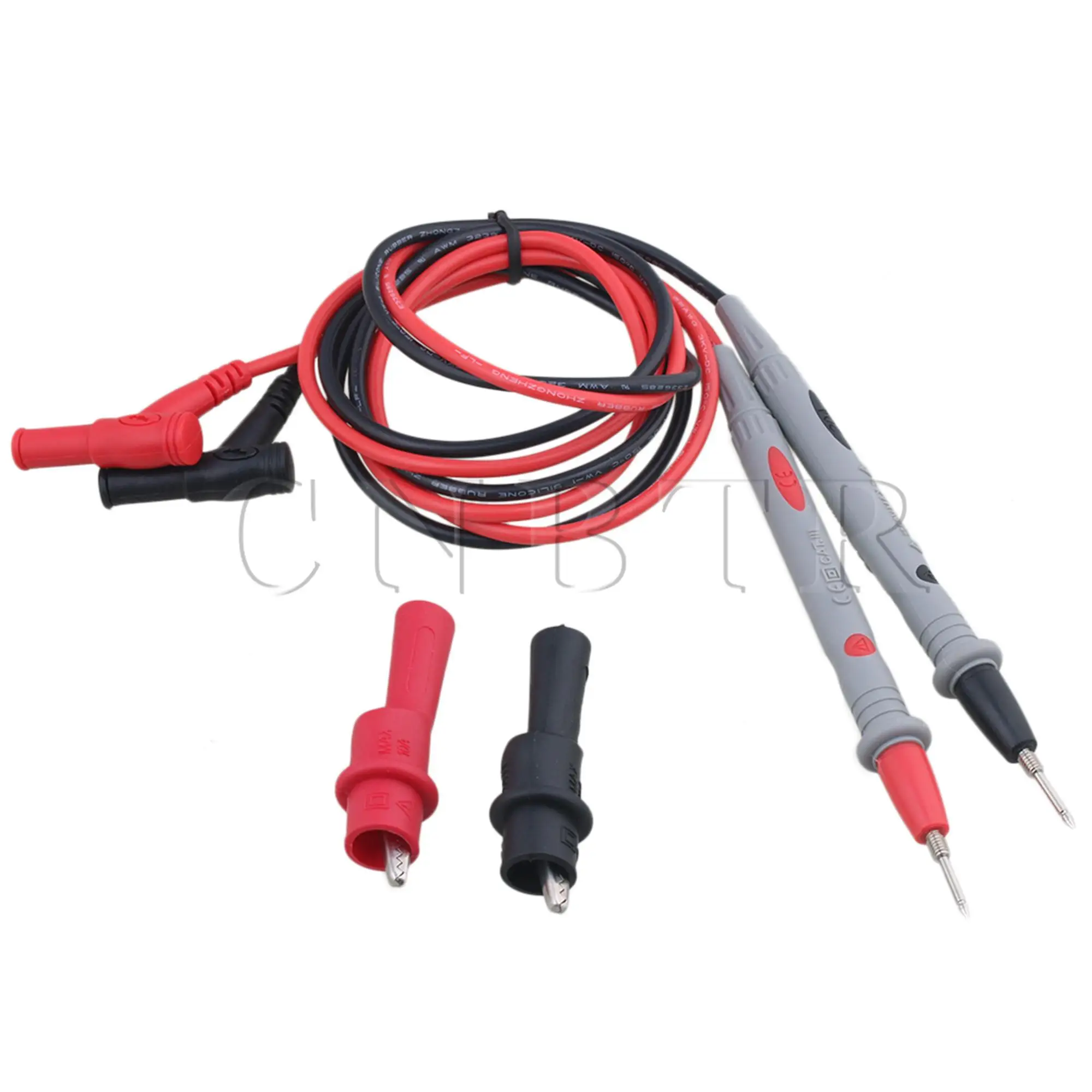 

CNBTR 11x80cm Rubber Universal Digital 9205 830 Multimeter Test Lead Probe Wire Utility Needle Pen 1000V Cable 10A Banana Plug