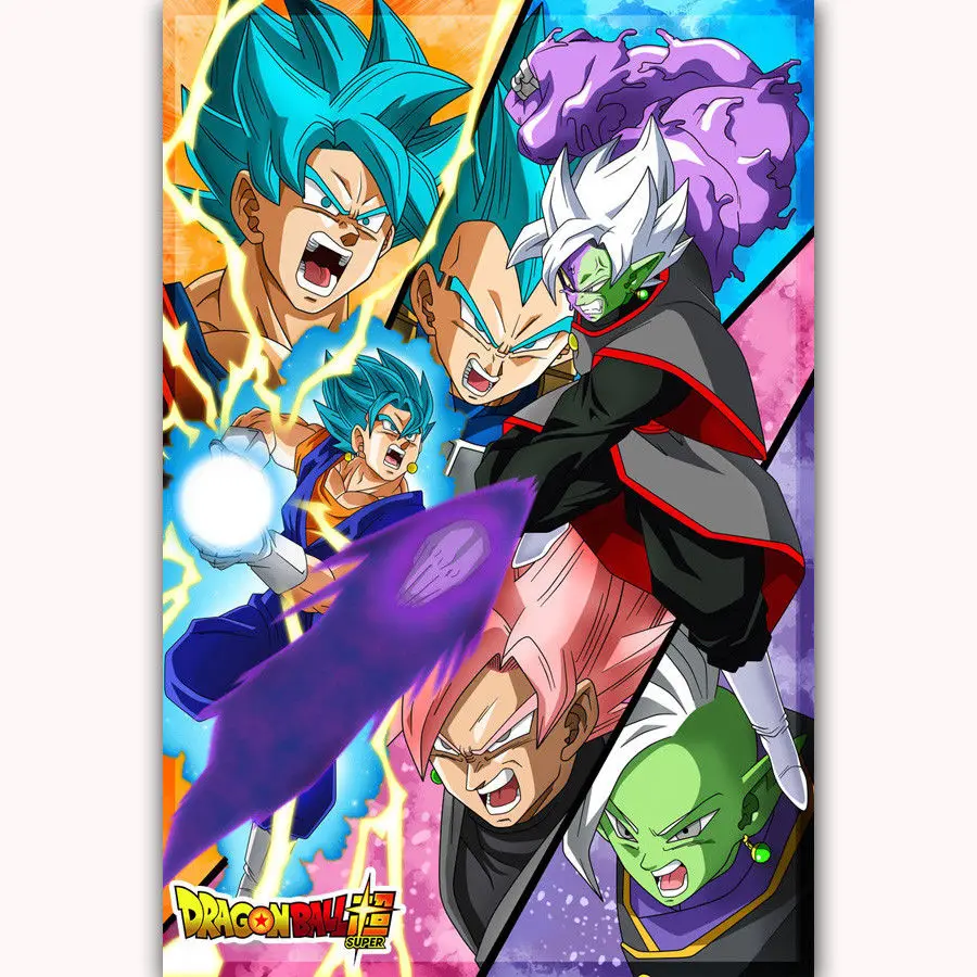 MQ3679 Dragon Ball супер ультра инстинкт Гоку японского Аниме Комикс плакат Шелковый светильник на холсте домашний декор для спальни Настенная картина печать - Цвет: Лиловый