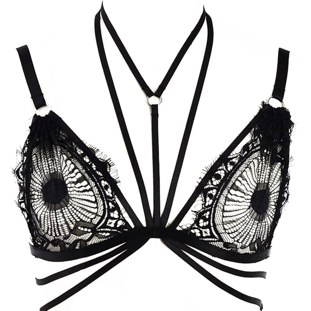 JLX. Женский кружевной бюстгальтер с ремешками сексуальное нижнее белье черное