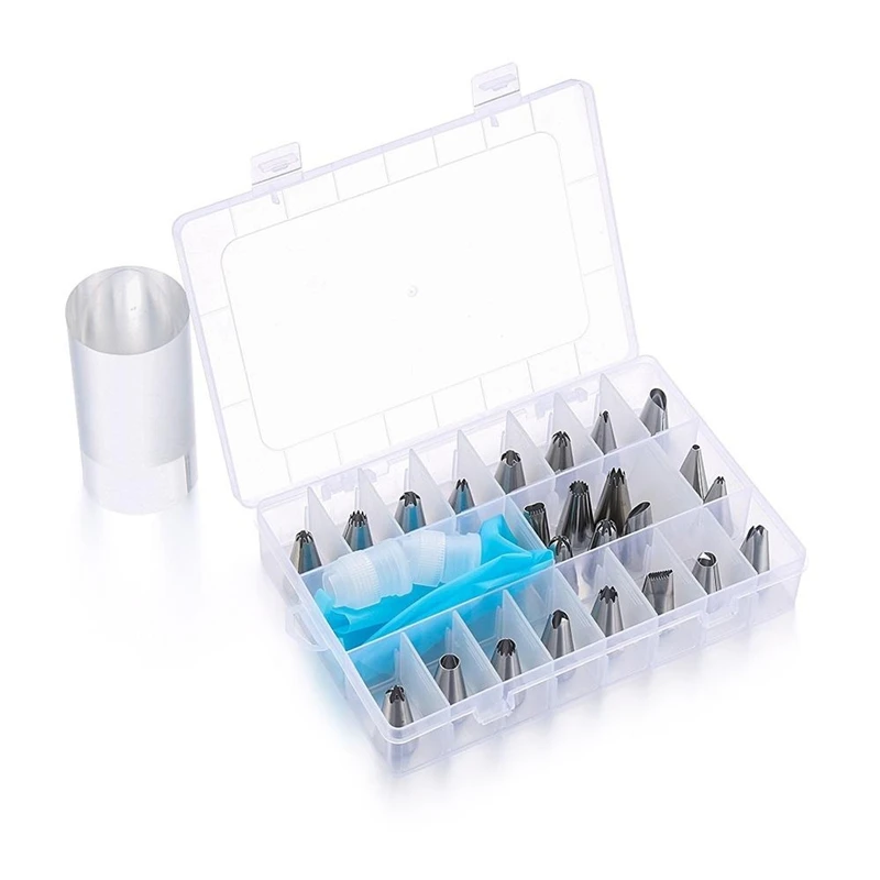 

8/14/26/50 Pcs Bakery Cupcake Fondant Cake Decorating Pastry Bag Icing Piping Nozzles Baking Mold Ice Cream Tool