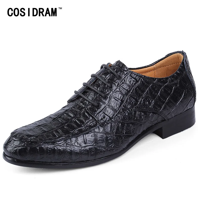 Мужские деловые туфли COSIDRAM черные туфли-оксфорды из натуральной кожи с