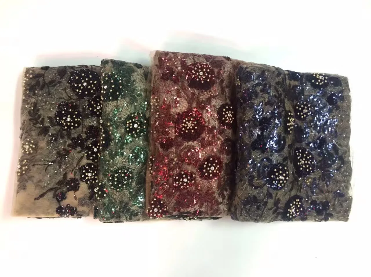 

New Arrival Nigerian Lace Fabrics Graceful African Net Lace High Quality French Lace Fabric With Seqiun Embroidery D8853