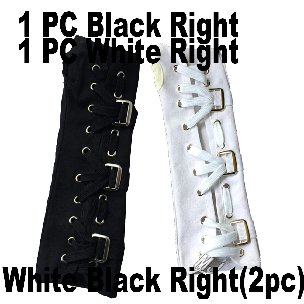 White Black Right MJ Майкл Джексон белый и черный нарукавники варенья черный белый BAD белые перчатки вечерние рукава Косплей имитация сиампле стиль опора - Color: White Black Right