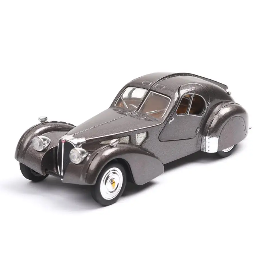 

1:32 1936 Bugatti TYPE 57SC Classic Vintage Car Hot Scale Wheels Metal Model Diecast Vehicle Pull Back Toys A127