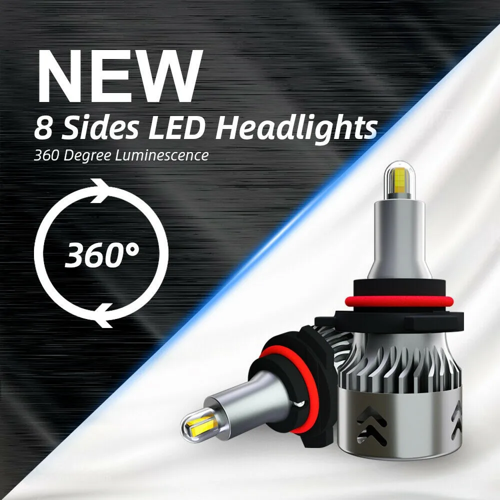 

Universal Car Headlight 40000LM 6000K Accessory Bulb High/Low Beam Kit