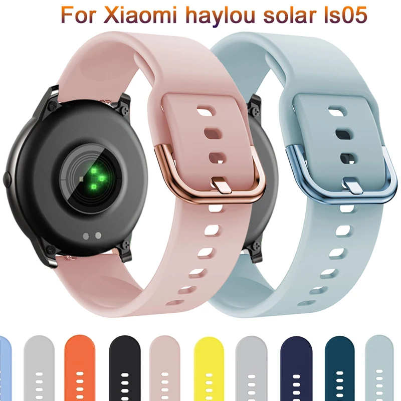 Ремешок для часов xiaomi haylou solar ls05 мягкий силиконовый умный Браслет наручных 22 мм