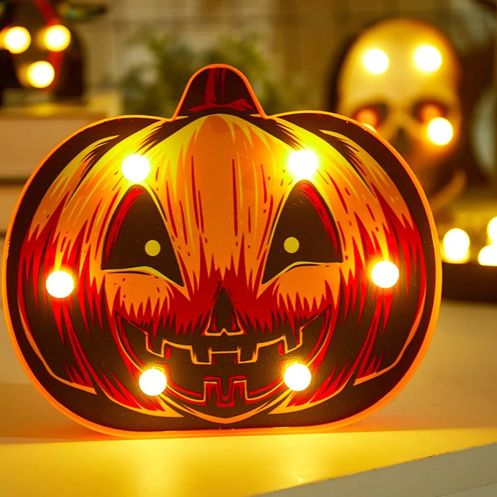 Table Lamps Halloween Modeling Light Battery Box String Decoration Pumpkin Ghost Desk Gift | Лампы и освещение